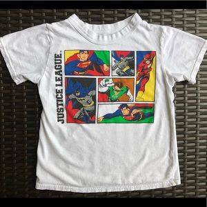 DC Comics Justice League Boys White Tee
